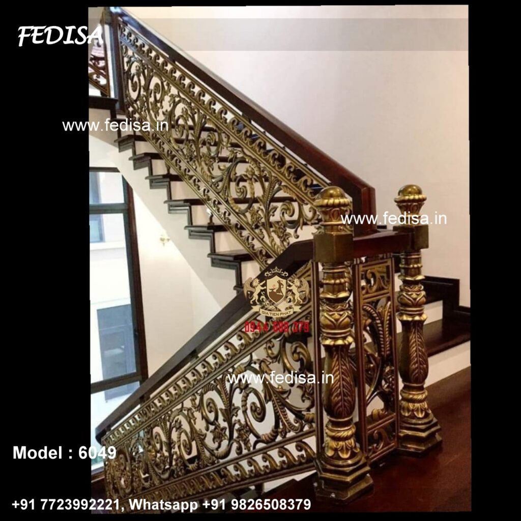 Brass Stair Railing Balcony Full Grill Design Aluminum Railing Designs ...
