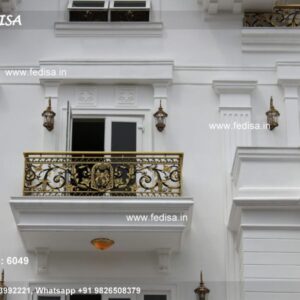 Designer Brass Staircase Railing For Modern Homes Stair Steel Design Railing