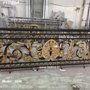 Designer Brass Stair Railing For Contemporary Spaces Vertical Railing Design For Balcony