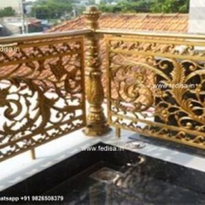 Antique Style Brass Railing Design For Classic Villas Chhat Ki Grill Ki Design