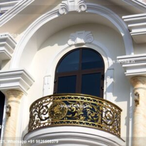 Brass Stair Railing Design With Premium Finish Iron Roof Grill Design
