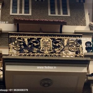 Brass Railing Design For High-end Interiors Stainless Steel Front Railing Design