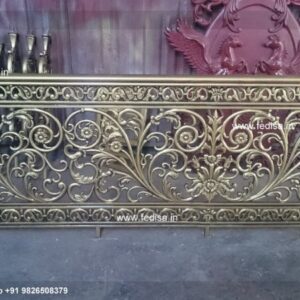 Premium Brass Balcony Railing With Artistic Work Handrail Design For Terrace