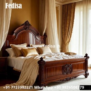 Luxury Bed Design with Contemporary Wooden Appeal No-0057