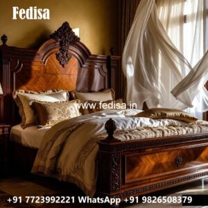 Premium Wooden Luxury Bed Design for Bedrooms No-0063