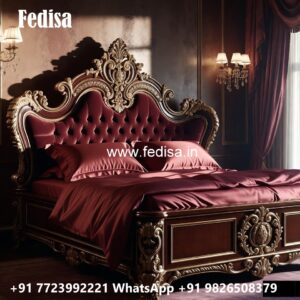 Luxury Bed Design with Elegant Upholstered Headboard No-0178
