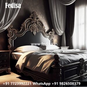 Luxury Bed Design with Stylish Decorative Panels No-0216