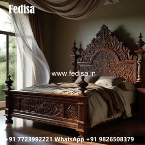 Premium Wooden Luxury Bed Design with Stylish Comfort No-0246