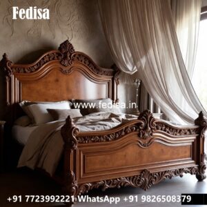 Luxury Bed Design with Artistic Golden Patterns No-0263