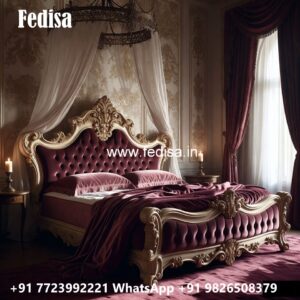 Royal Luxury Bed Design with Stylish Upholstery No-0275