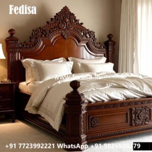 Stylish Luxury Bed Design with Decorative Artistic Panels No-0297