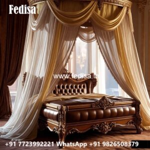 Royal Bedroom Bed Design with Luxury Finish No-0333