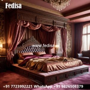 Luxury Wooden Bed Design with Classic Elegance No-0350