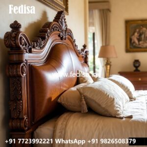 Classic Bed Design with Golden Finish No-0373