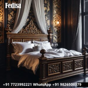 Creative Wooden Classic Bed Design Ideas No-0435