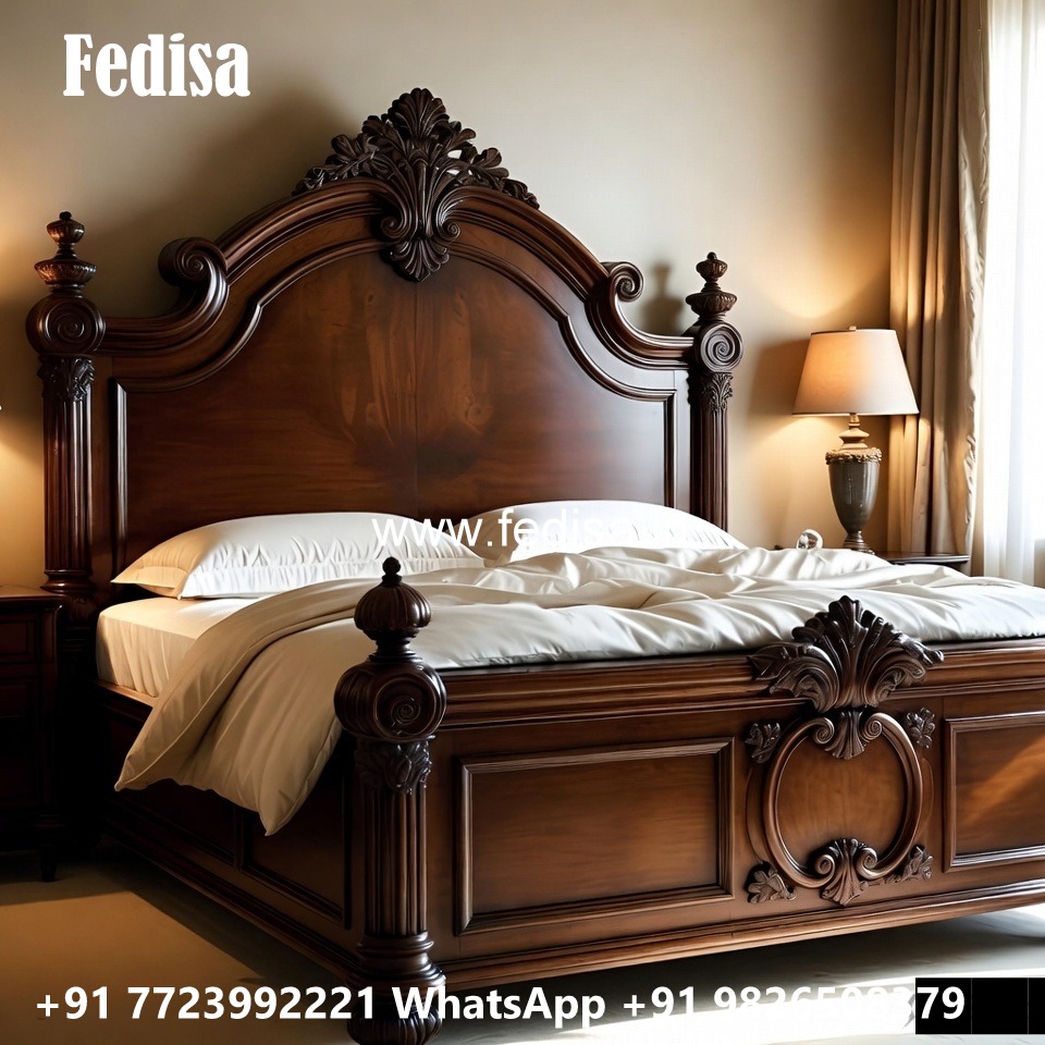 Traditional King Size Classic Bed Design No-0447