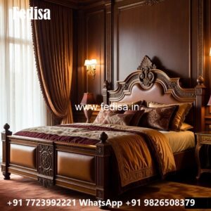 Elegant Wooden Bedroom Bed Design No-0509