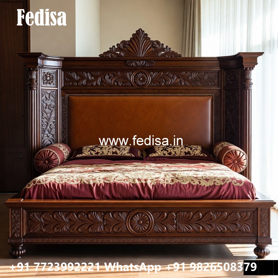 Stylish Classic Wooden Bed Design No-0525