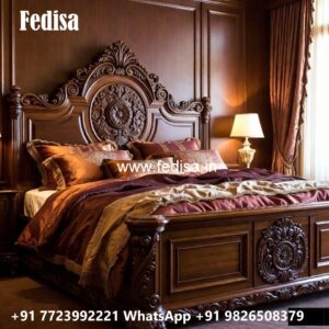 Elegant Bedroom Wooden Bed Design No-0572
