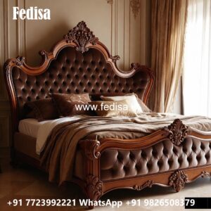 Luxury Bed Design with Upholstered Headboard No-0858