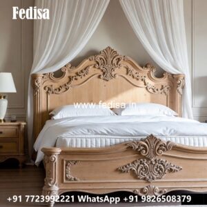 Luxury Bed Design with Stylish Wooden Texture No-0888