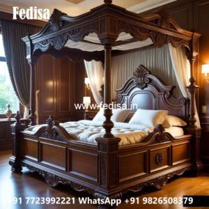 Luxury Bed Design with Stylish Fabric Headboard No-0928