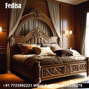 Stylish Luxury Bed Design with Elegant Details No-0937