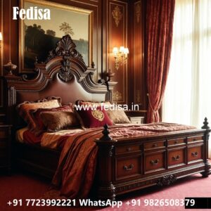 Luxury Bed Design with Stylish Fabric Upholstery No-0969