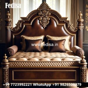 Luxury Bed Design with Premium Leather Finish No-0973