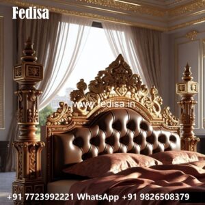Luxury Bed Design with Contemporary Wooden Elegance No-0991