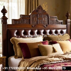 Modern Luxury Bed Design with Royal Decorative Elements No-1037