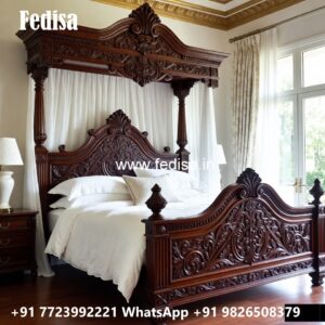 Luxury Bed Design with Stylish Decorative Panels No-1066