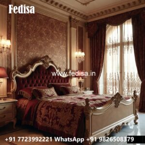 Luxury Bed Design with Artistic Bedroom Elegance No-1072