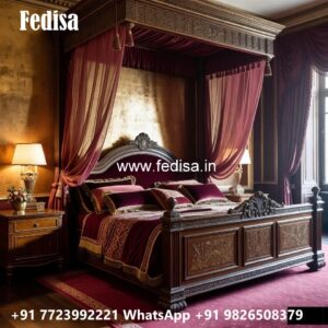 Modern Luxury Bed Design with Artistic Bedroom Theme No-1118