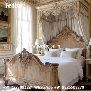 Stylish Luxury Bed Design with Decorative Wooden Texture No-1122