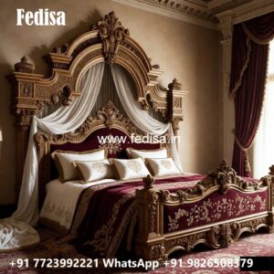 Premium Luxury Bed Design with Stylish Fabric Texture No-1140