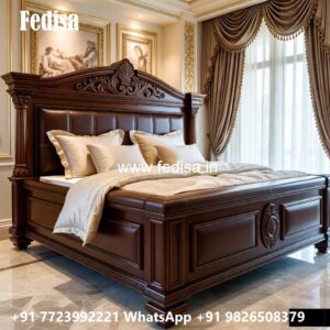 Modern Wooden Bed Design for Stylish Homes No-1152