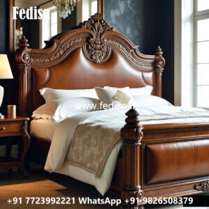 Luxury King Bed Design with Upholstered Headboard No-1161