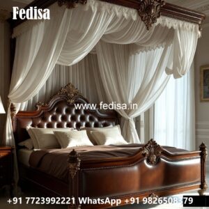 Royal Bedroom Bed Design with Luxury Finish No-1183