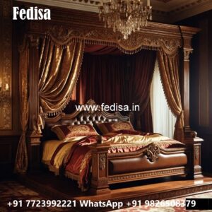 Wooden Classic Bed Design for Master Bedroom No-1203