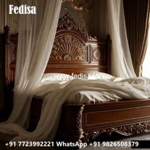 Classic Wooden Bed Design for Bedroom Decor No-1211