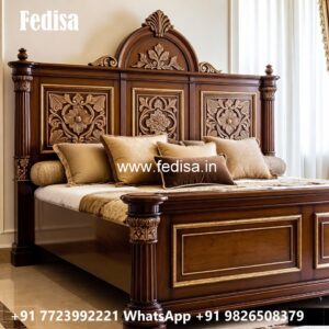 Classic Bed Design with Wooden Carving No-1401