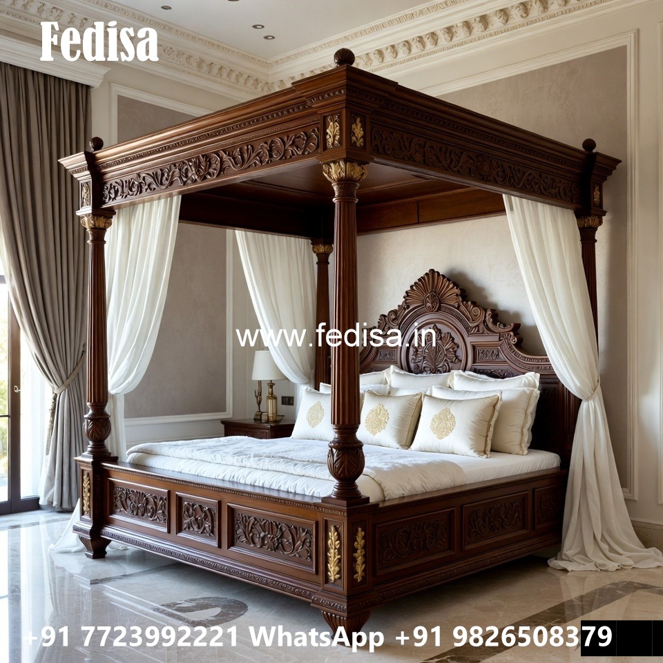 Stylish Luxury Wooden Bed Design No-1413