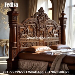 Wooden Bedroom Bed Design for Modern Homes No-1513