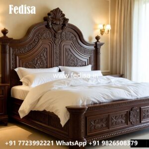Stylish Wooden Bed Design for Interiors No-1542