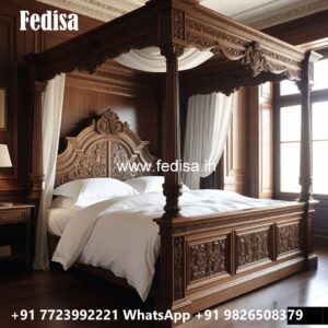 Luxury Wooden Bed Design for Villas No-1692