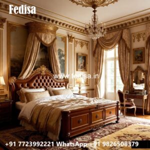 Luxury Bed Design with Carved Wooden Details No-1712
