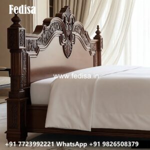 Luxury Bed Design with Decorative Wooden Finish No-1726