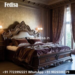 Elegant Luxury Bed Design with Golden Details No-1735