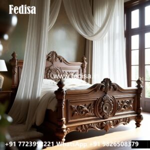 Luxury Bed Design with Soft Fabric Upholstery No-1755